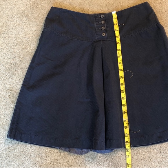 Cordelia Blue Lined Skirt with Button Detail - Picture 5 of 5